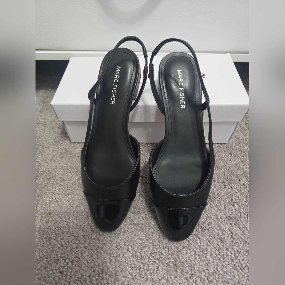 Marc Fisher Black Women's Slingback Shoes